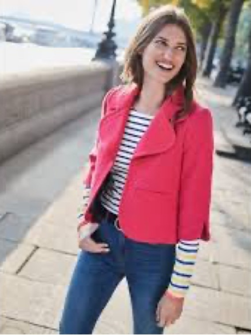 Boden Hot Pink Short Peacoat Blazer